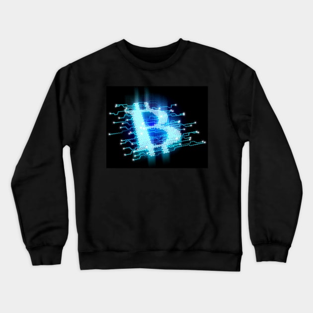 Bitcoin Concept Crewneck Sweatshirt by Mechanik